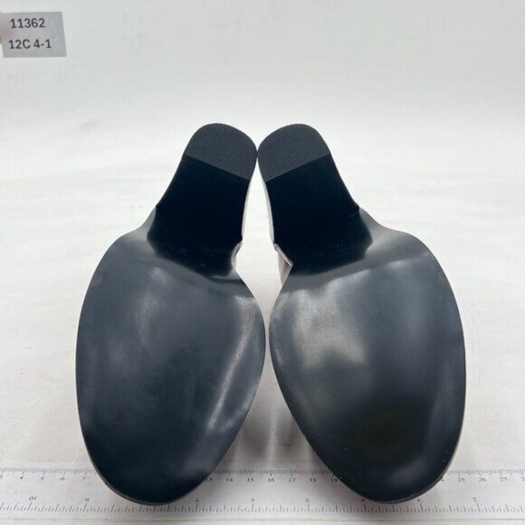 YDN Women Chunky High Heels Round Toe Oxford Loafer Shoes Slip On Office Work - Picture 6 of 7